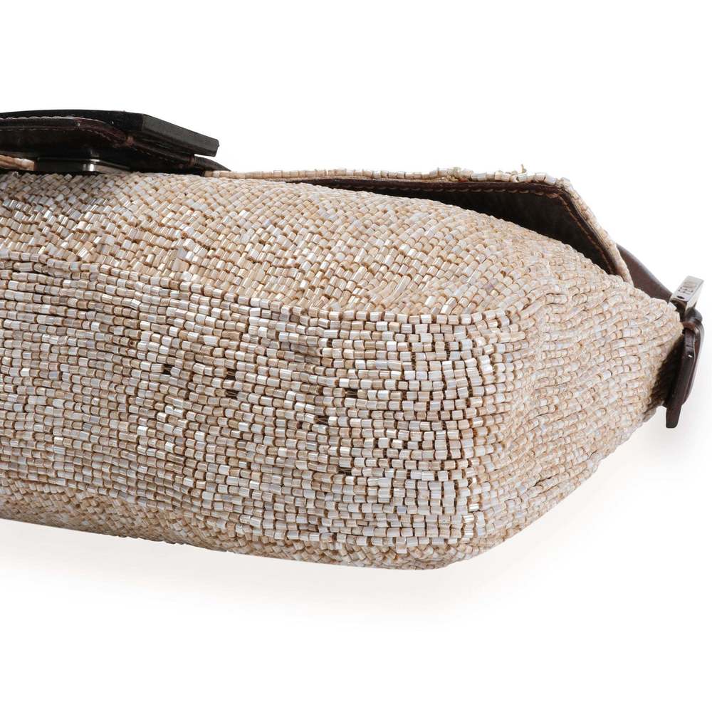 Fendi Beige Beaded Baguette Bag - Picture 5 of 8